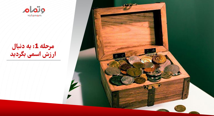 مرحله 1: به دنبال ارزش اسمی بگردید